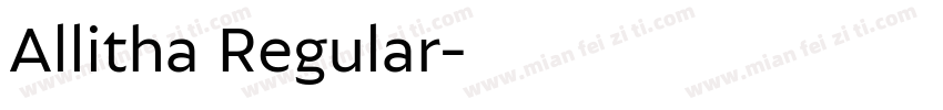 Allitha Regular字体转换